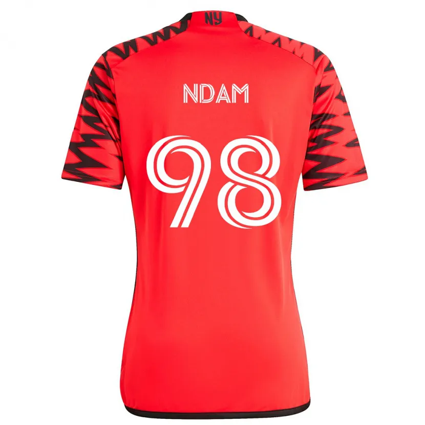 Danxen Dětské Hassan Ndam #98 Červená Černá Bílá Daleko Hráčské Dresy 2024/25 Dres