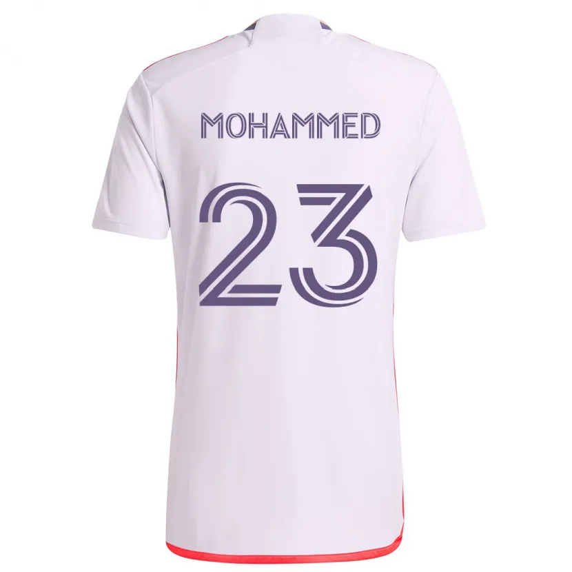 Danxen Dětské Shak Mohammed #23 Bílá Červená Fialová Daleko Hráčské Dresy 2024/25 Dres