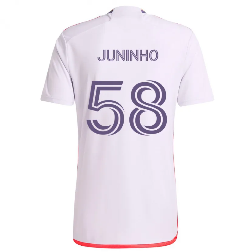 Danxen Dětské Juninho #58 Bílá Červená Fialová Daleko Hráčské Dresy 2024/25 Dres