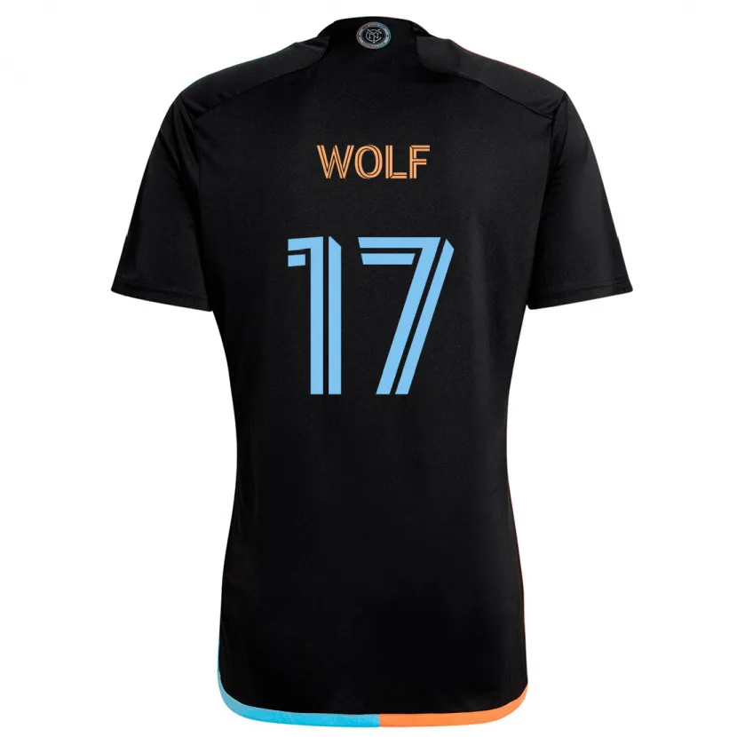 Danxen Dětské Hannes Wolf #17 Černá Oranžová Modrá Daleko Hráčské Dresy 2024/25 Dres