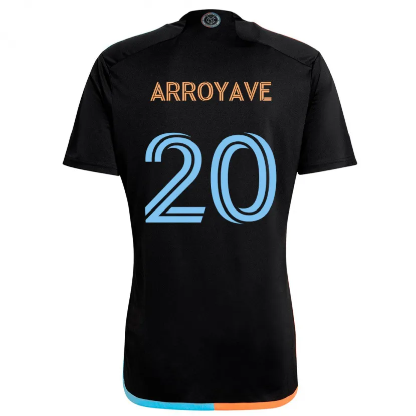 Danxen Dětské Jacob Arroyave #20 Černá Oranžová Modrá Daleko Hráčské Dresy 2024/25 Dres