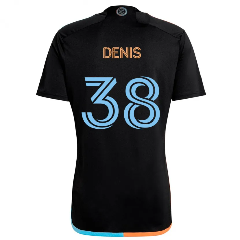 Danxen Dětské John Denis #38 Černá Oranžová Modrá Daleko Hráčské Dresy 2024/25 Dres