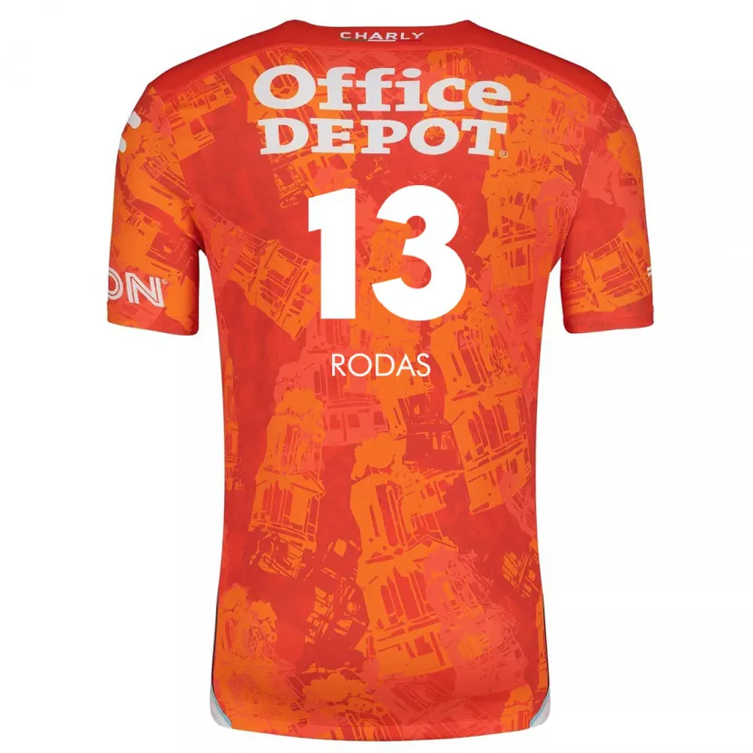 Danxen Dětské Carlos Rodas #13 Oranžová Bílá Daleko Hráčské Dresy 2024/25 Dres