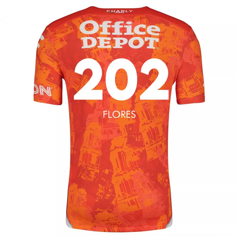 Danxen Dětské Luis Flores #202 Oranžová Bílá Daleko Hráčské Dresy 2024/25 Dres