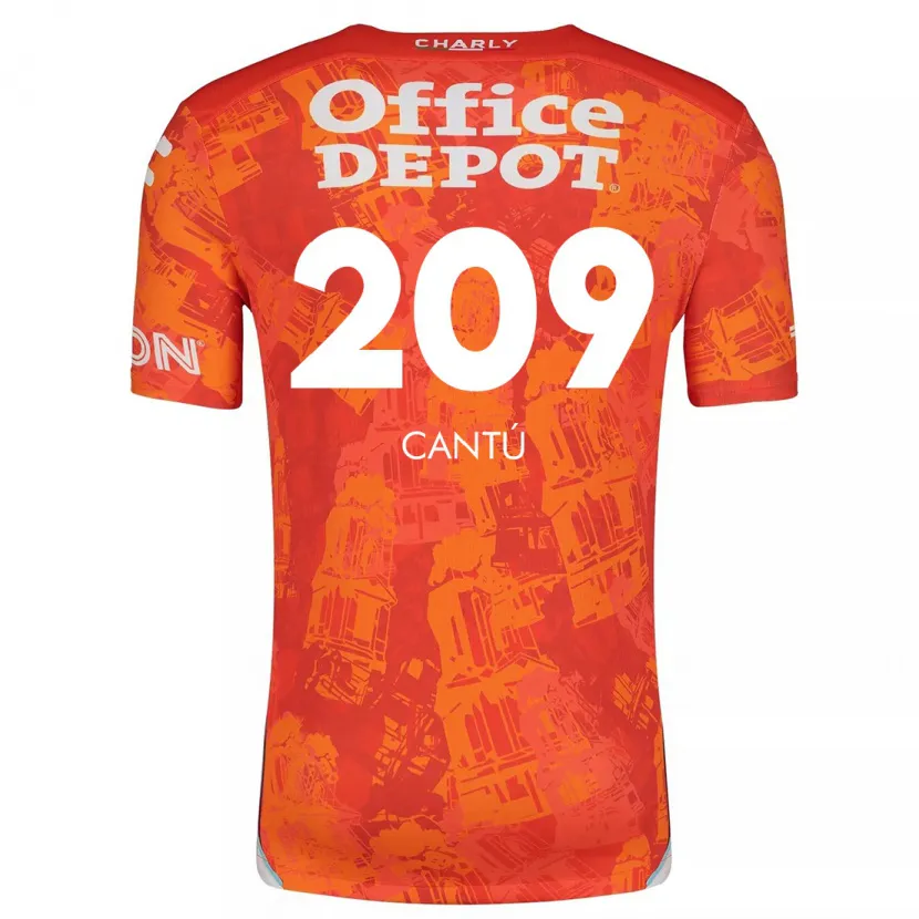 Danxen Dětské Juan Cantú #209 Oranžová Bílá Daleko Hráčské Dresy 2024/25 Dres