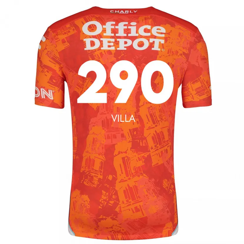 Danxen Dětské Adrián Villa #290 Oranžová Bílá Daleko Hráčské Dresy 2024/25 Dres