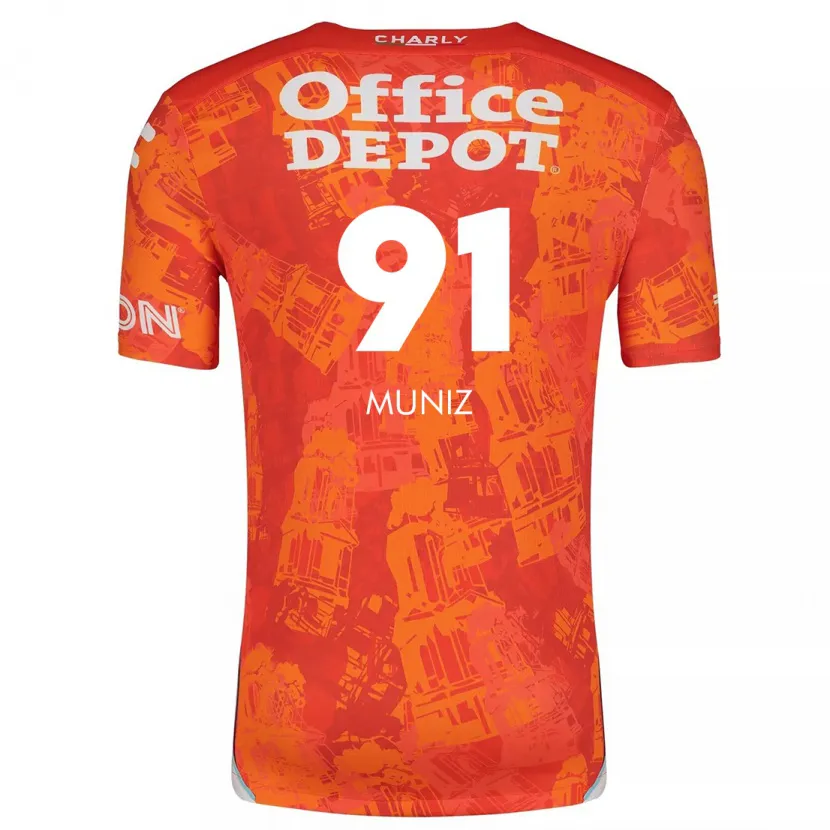 Danxen Dětské Brandon Muñiz #91 Oranžová Bílá Daleko Hráčské Dresy 2024/25 Dres