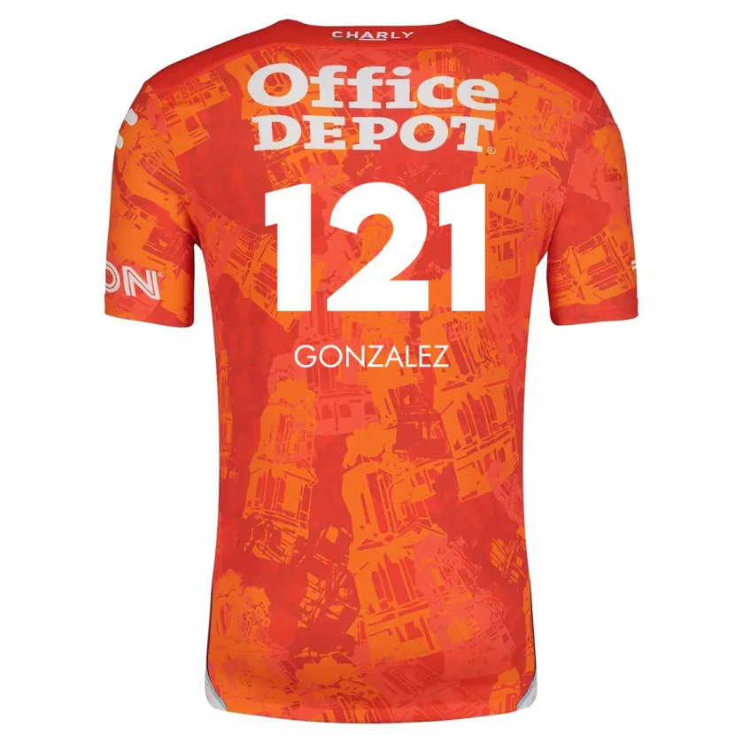 Danxen Dětské Cristian González #121 Oranžová Bílá Daleko Hráčské Dresy 2024/25 Dres