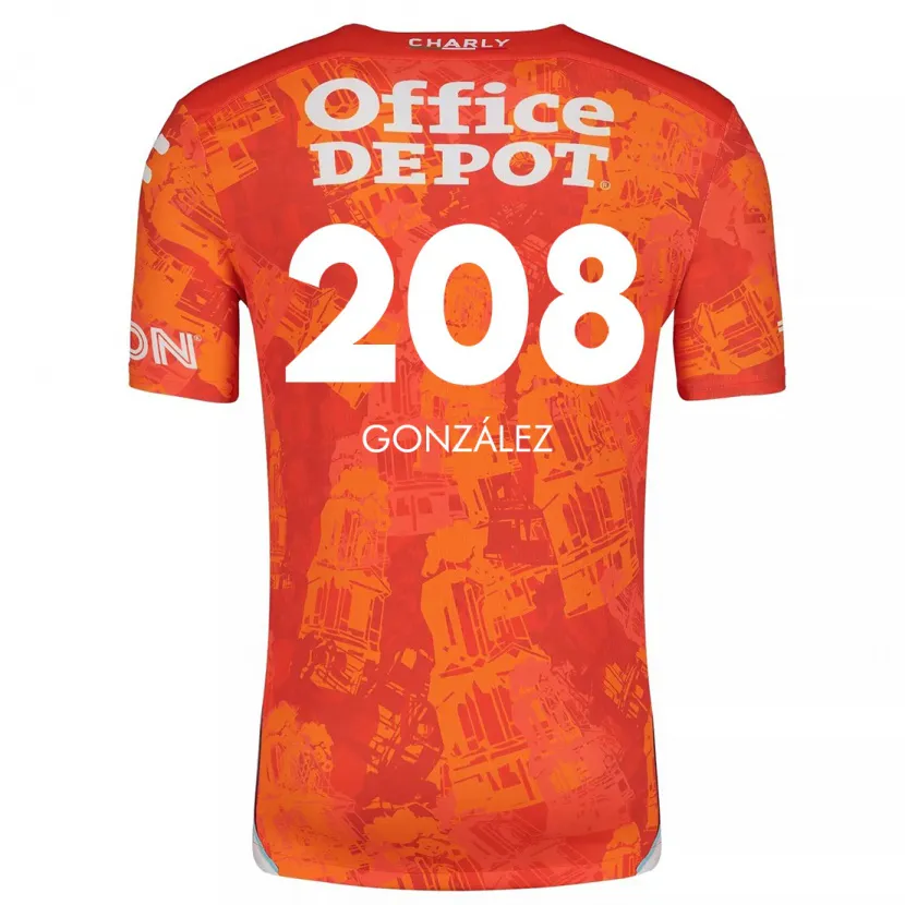 Danxen Dětské Osvaldo González #208 Oranžová Bílá Daleko Hráčské Dresy 2024/25 Dres