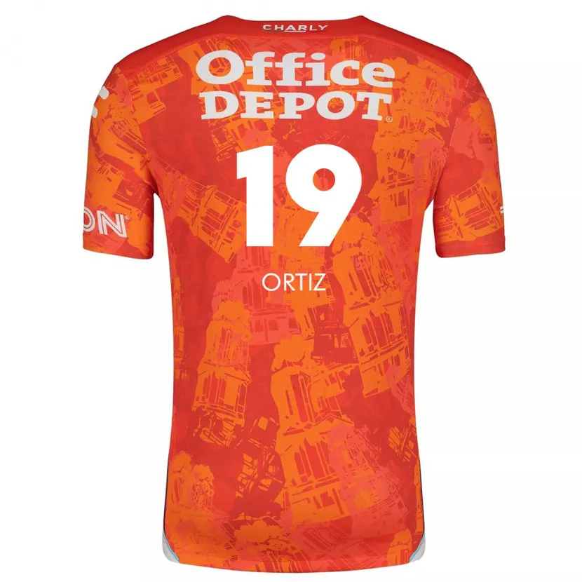 Danxen Dětské Celso Ortiz #19 Oranžová Bílá Daleko Hráčské Dresy 2024/25 Dres