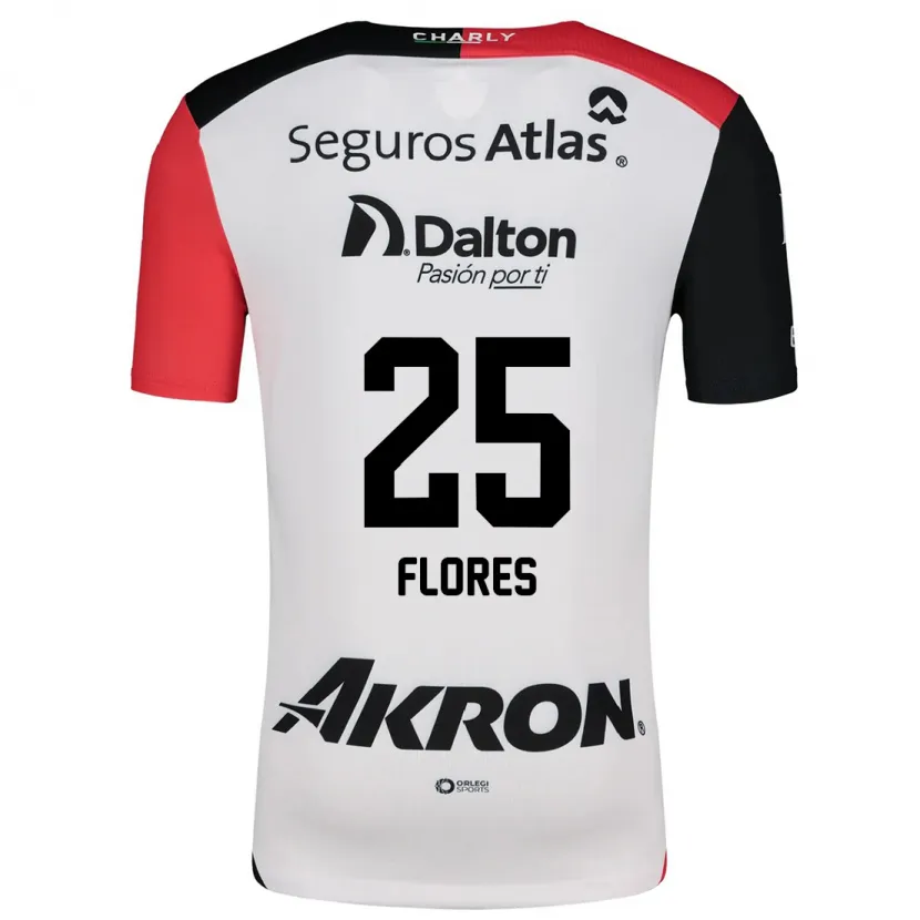 Danxen Dětské Leonardo Flores #25 Bílá Červená Černá Daleko Hráčské Dresy 2024/25 Dres