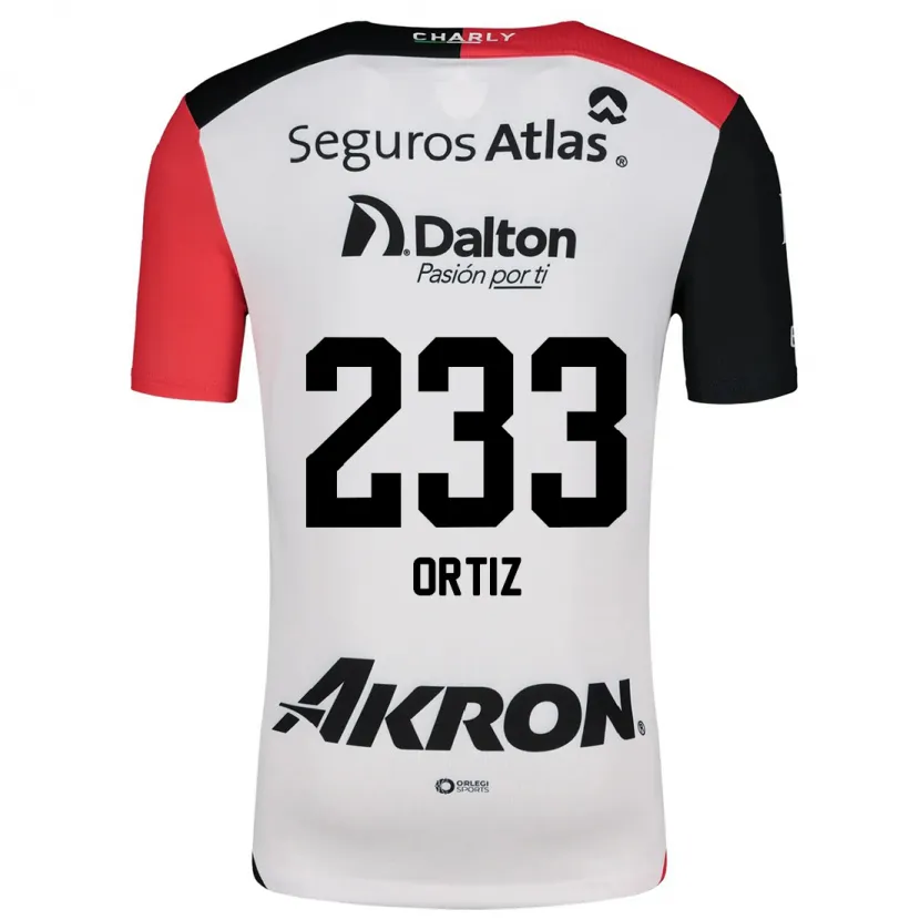 Danxen Dětské Brandon Ortiz #233 Bílá Červená Černá Daleko Hráčské Dresy 2024/25 Dres