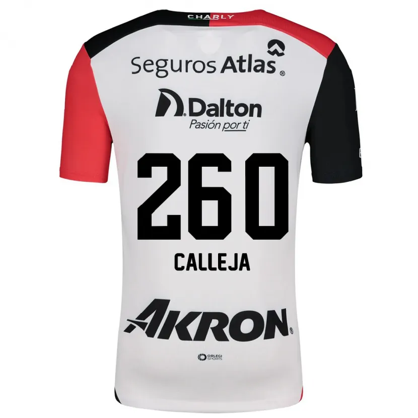 Danxen Dětské Diego Calleja #260 Bílá Červená Černá Daleko Hráčské Dresy 2024/25 Dres