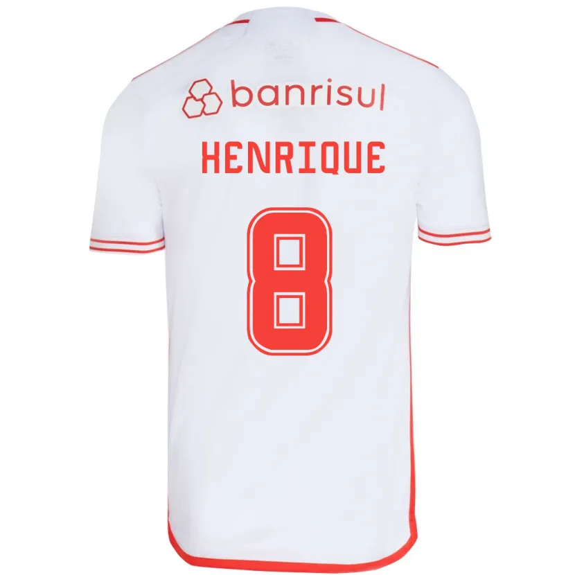 Danxen Dětské Bruno Henrique #8 Bílá Červená Daleko Hráčské Dresy 2024/25 Dres