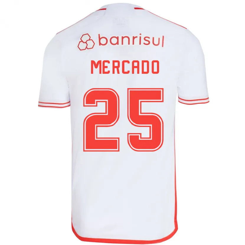 Danxen Dětské Gabriel Mercado #25 Bílá Červená Daleko Hráčské Dresy 2024/25 Dres