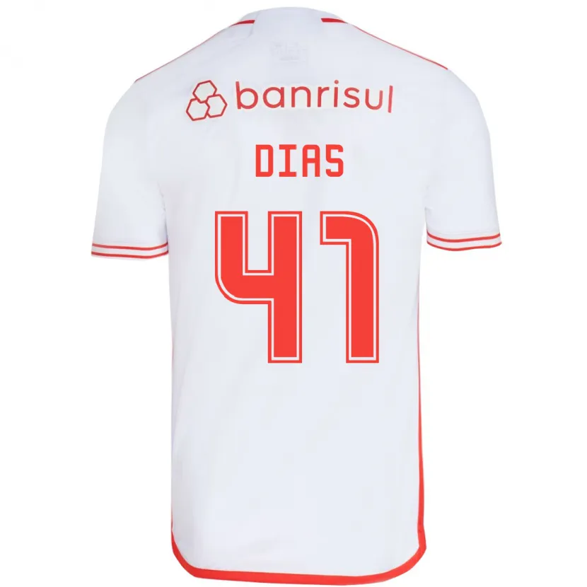 Danxen Dětské Matheus Dias #41 Bílá Červená Daleko Hráčské Dresy 2024/25 Dres