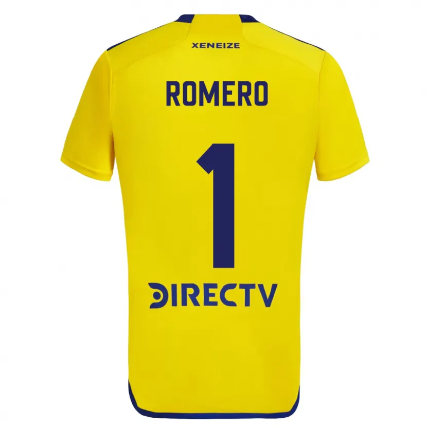 Danxen Dětské Sergio Romero #1 Žlutá Modrá Daleko Hráčské Dresy 2024/25 Dres