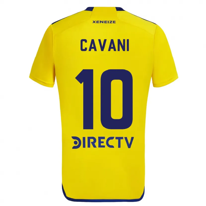 Danxen Dětské Edinson Cavani #10 Žlutá Modrá Daleko Hráčské Dresy 2024/25 Dres