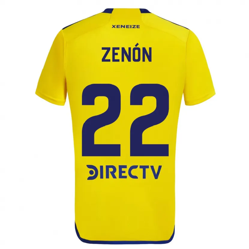 Danxen Dětské Kevin Zenón #22 Žlutá Modrá Daleko Hráčské Dresy 2024/25 Dres