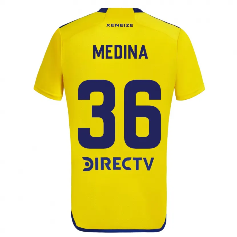 Danxen Dětské Cristian Medina #36 Žlutá Modrá Daleko Hráčské Dresy 2024/25 Dres