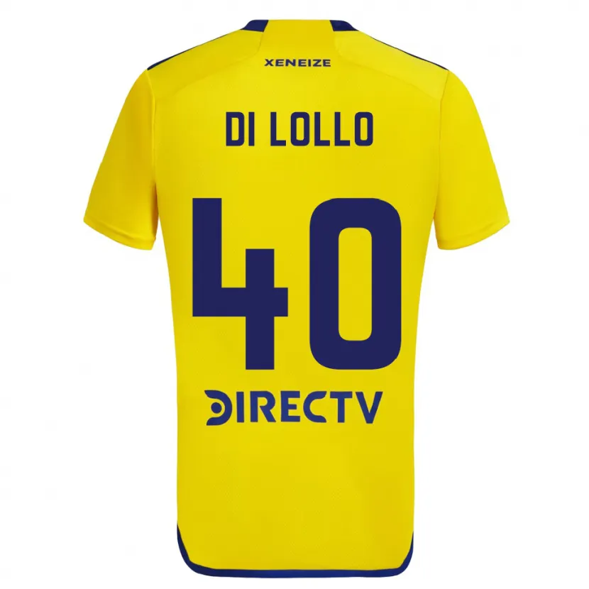 Danxen Dětské Lautaro Di Lollo #40 Žlutá Modrá Daleko Hráčské Dresy 2024/25 Dres