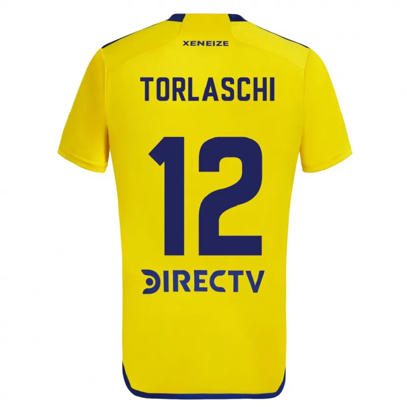 Danxen Dětské Lucas Torlaschi #12 Žlutá Modrá Daleko Hráčské Dresy 2024/25 Dres