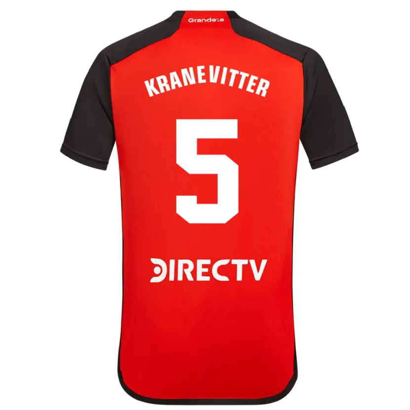 Danxen Dětské Matías Kranevitter #5 Červená Černá Bílá Daleko Hráčské Dresy 2024/25 Dres