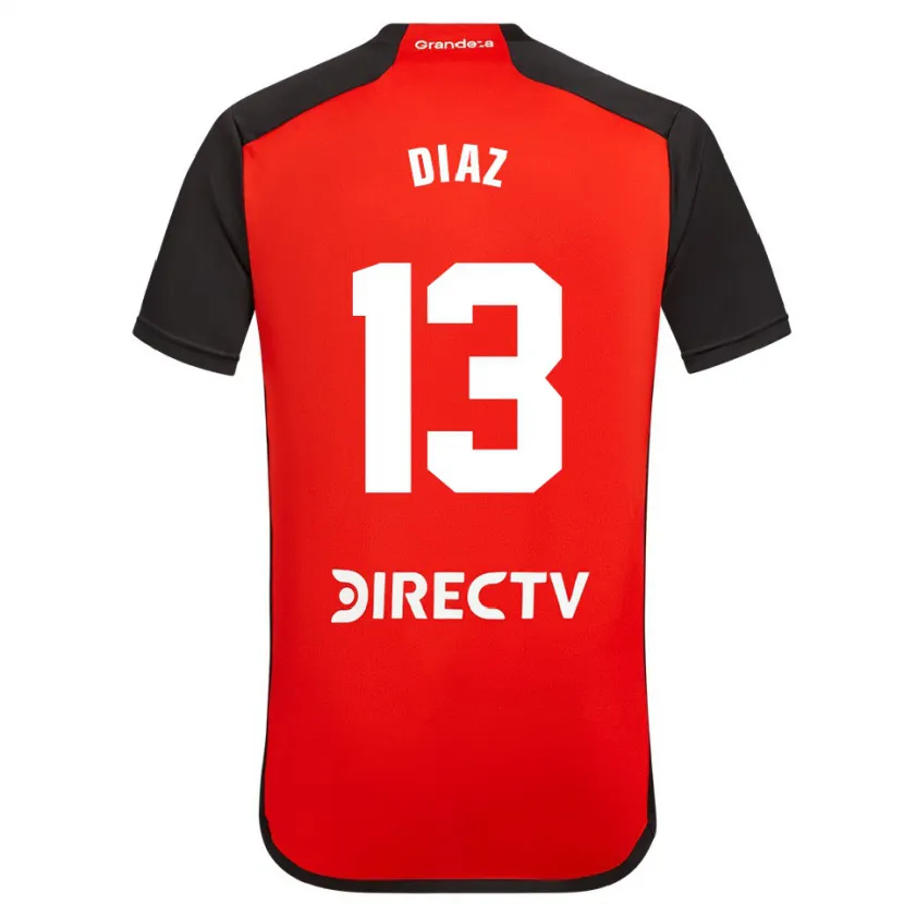 Danxen Dětské Enzo Díaz #13 Červená Černá Bílá Daleko Hráčské Dresy 2024/25 Dres