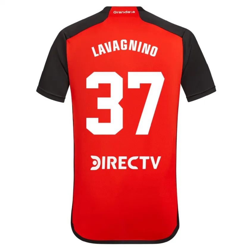 Danxen Dětské Lucas Lavagnino #37 Červená Černá Bílá Daleko Hráčské Dresy 2024/25 Dres