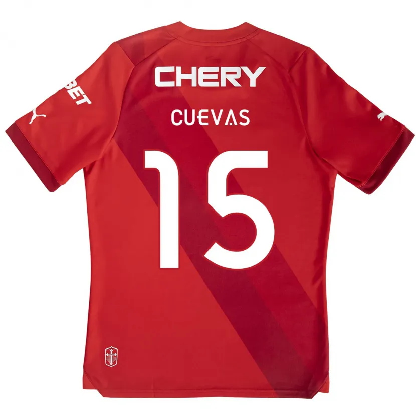 Danxen Dětské Cristian Cuevas #15 Červená Bílá Daleko Hráčské Dresy 2024/25 Dres