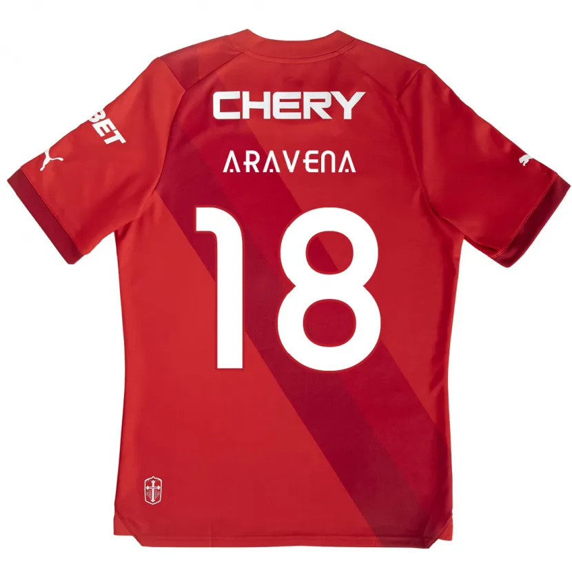 Danxen Dětské Alexander Aravena #18 Červená Bílá Daleko Hráčské Dresy 2024/25 Dres