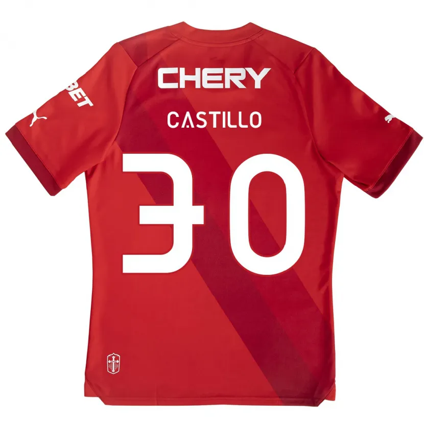 Danxen Dětské Nicolás Castillo #30 Červená Bílá Daleko Hráčské Dresy 2024/25 Dres