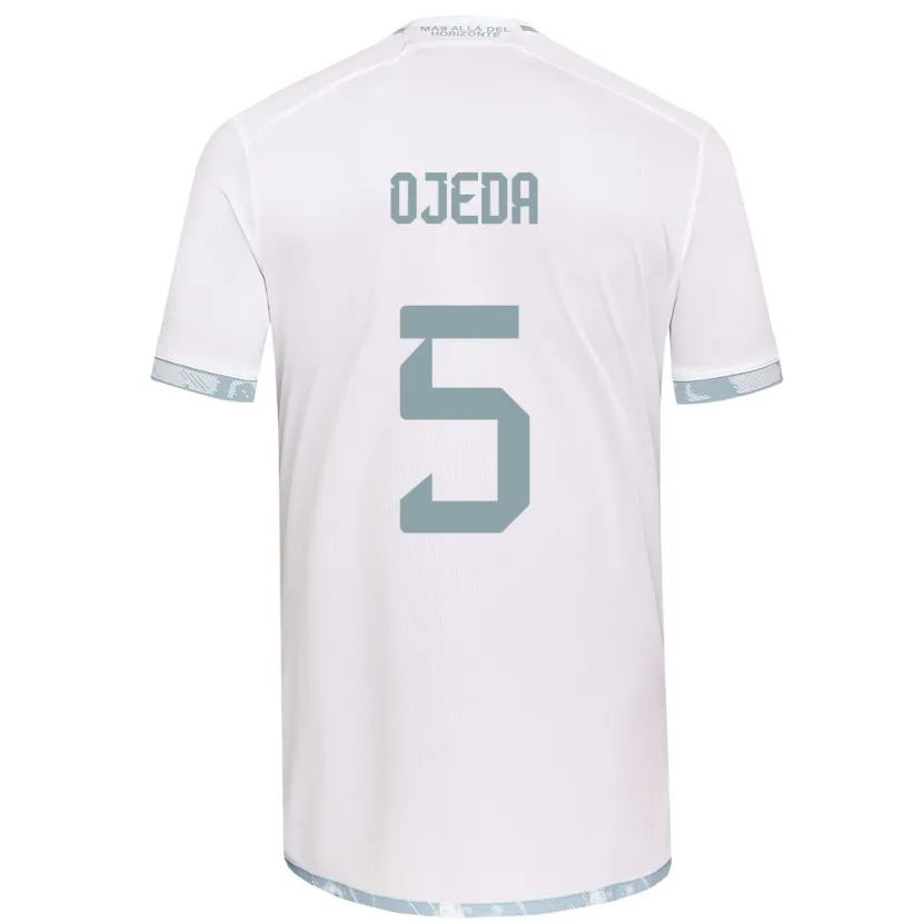 Danxen Dětské Emmanuel Ojeda #5 Bílá Šedá Daleko Hráčské Dresy 2024/25 Dres