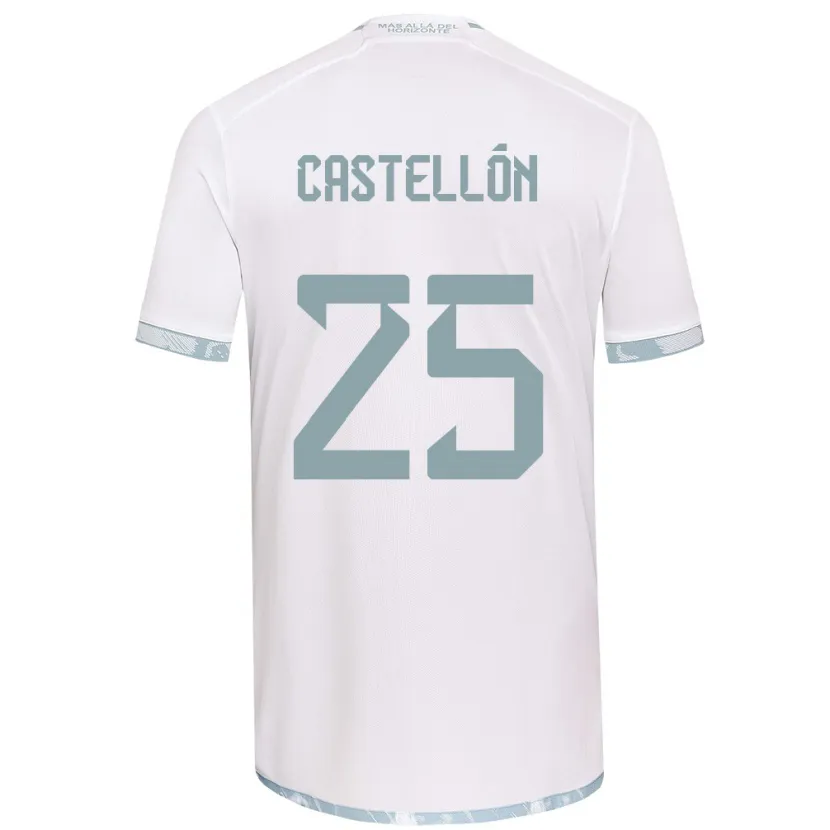 Danxen Dětské Gabriel Castellón #25 Bílá Šedá Daleko Hráčské Dresy 2024/25 Dres