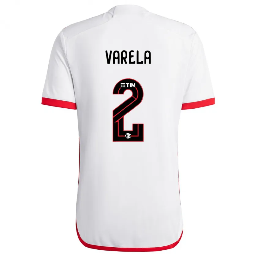 Danxen Dětské Guillermo Varela #2 Bílá Červená Daleko Hráčské Dresy 2024/25 Dres