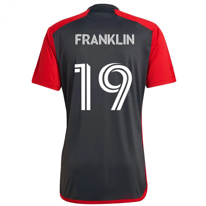 Danxen Pánské Kobe Franklin #19 Šedá Červená Domů Hráčské Dresy 2024/25 Dres