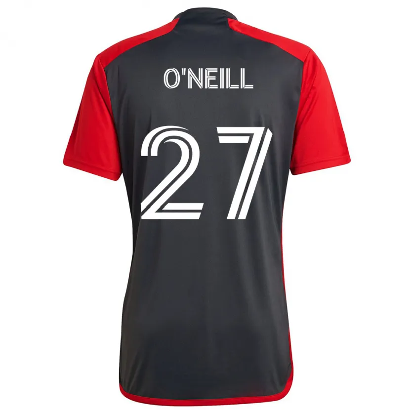 Danxen Pánské Shane O'neill #27 Šedá Červená Domů Hráčské Dresy 2024/25 Dres