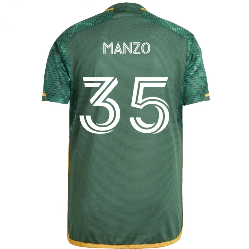 Danxen Pánské Alexis Manzo #35 Zelená Oranžová Domů Hráčské Dresy 2024/25 Dres