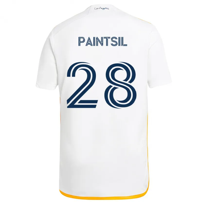 Danxen Pánské Joseph Paintsil #28 Bílá Žlutá Domů Hráčské Dresy 2024/25 Dres