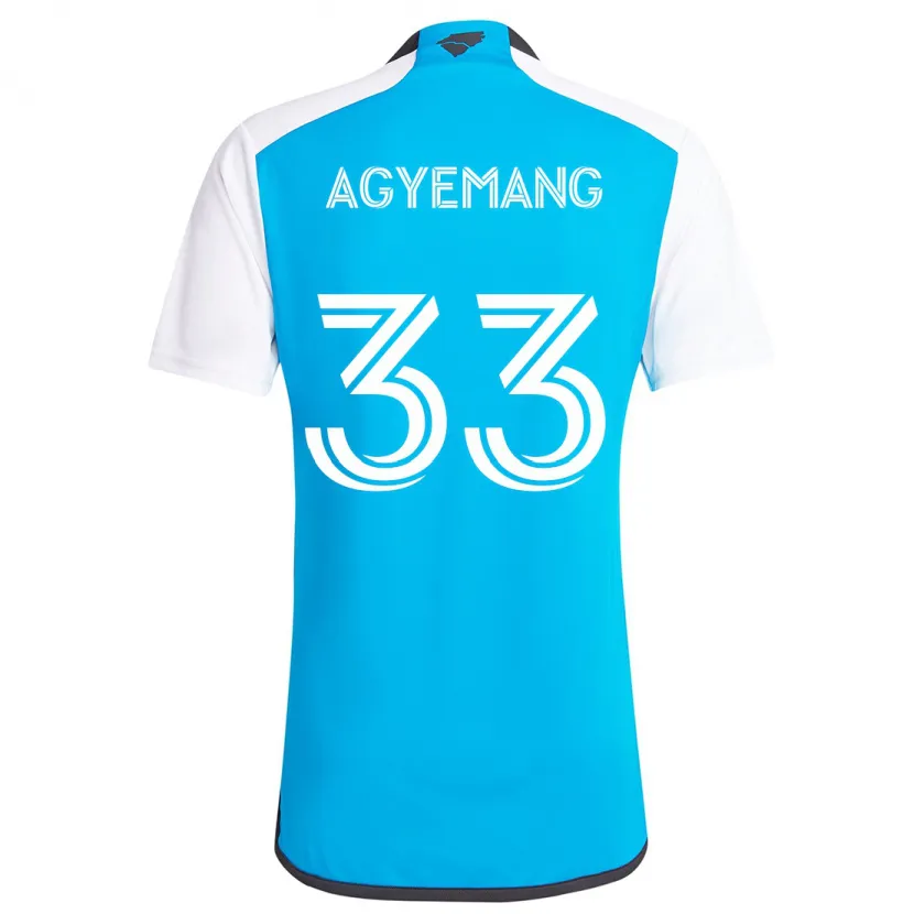 Danxen Pánské Patrick Agyemang #33 Modrá Bílá Domů Hráčské Dresy 2024/25 Dres