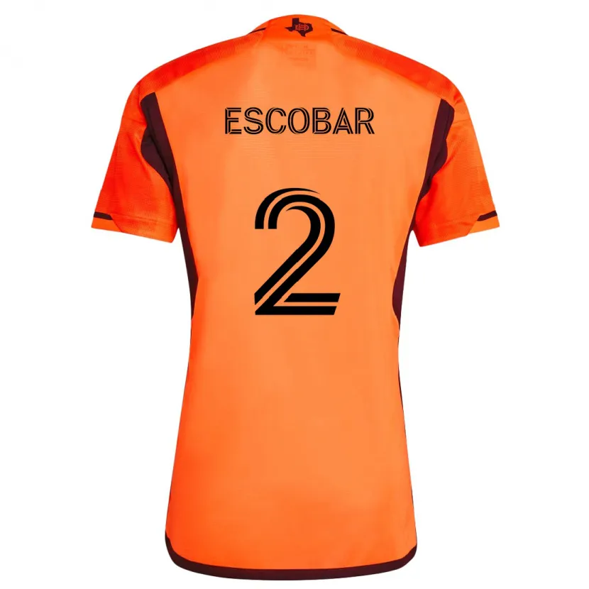 Danxen Pánské Franco Escobar #2 Oranžová Černá Domů Hráčské Dresy 2024/25 Dres