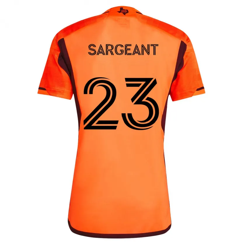 Danxen Pánské Kieran Sargeant #23 Oranžová Černá Domů Hráčské Dresy 2024/25 Dres