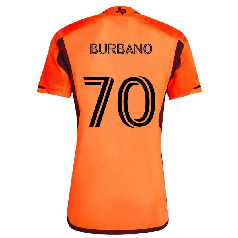 Danxen Pánské Jordy Burbano #70 Oranžová Černá Domů Hráčské Dresy 2024/25 Dres