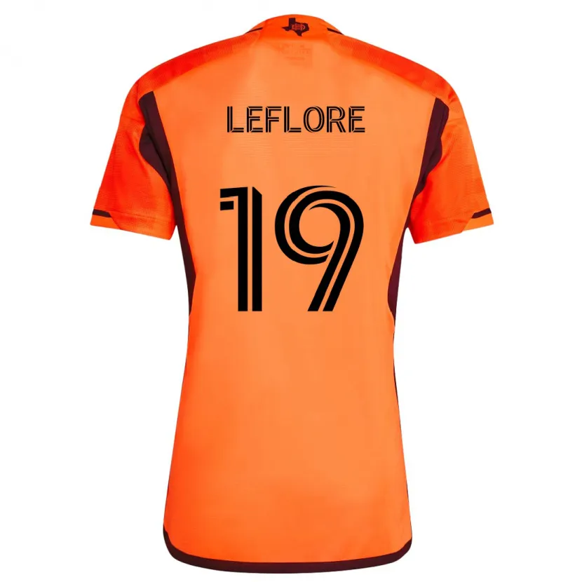 Danxen Pánské Isaiah Leflore #19 Oranžová Černá Domů Hráčské Dresy 2024/25 Dres