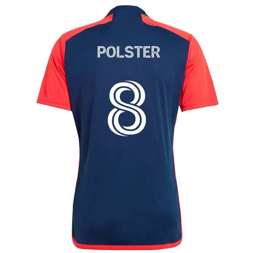 Danxen Pánské Matt Polster #8 Modrá Červená Domů Hráčské Dresy 2024/25 Dres