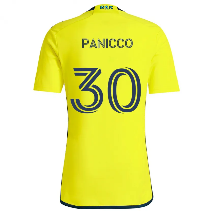 Danxen Pánské Elliot Panicco #30 Žlutá Modrá Domů Hráčské Dresy 2024/25 Dres