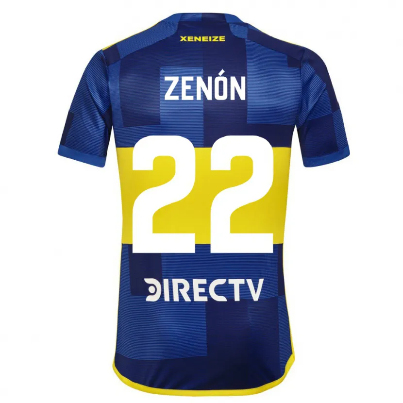 Danxen Pánské Kevin Zenón #22 Modrá Žlutá Domů Hráčské Dresy 2024/25 Dres