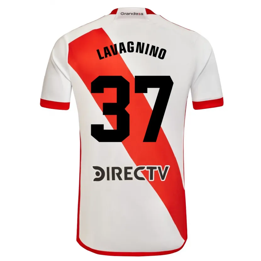 Danxen Pánské Lucas Lavagnino #37 Bílá Červená Domů Hráčské Dresy 2024/25 Dres