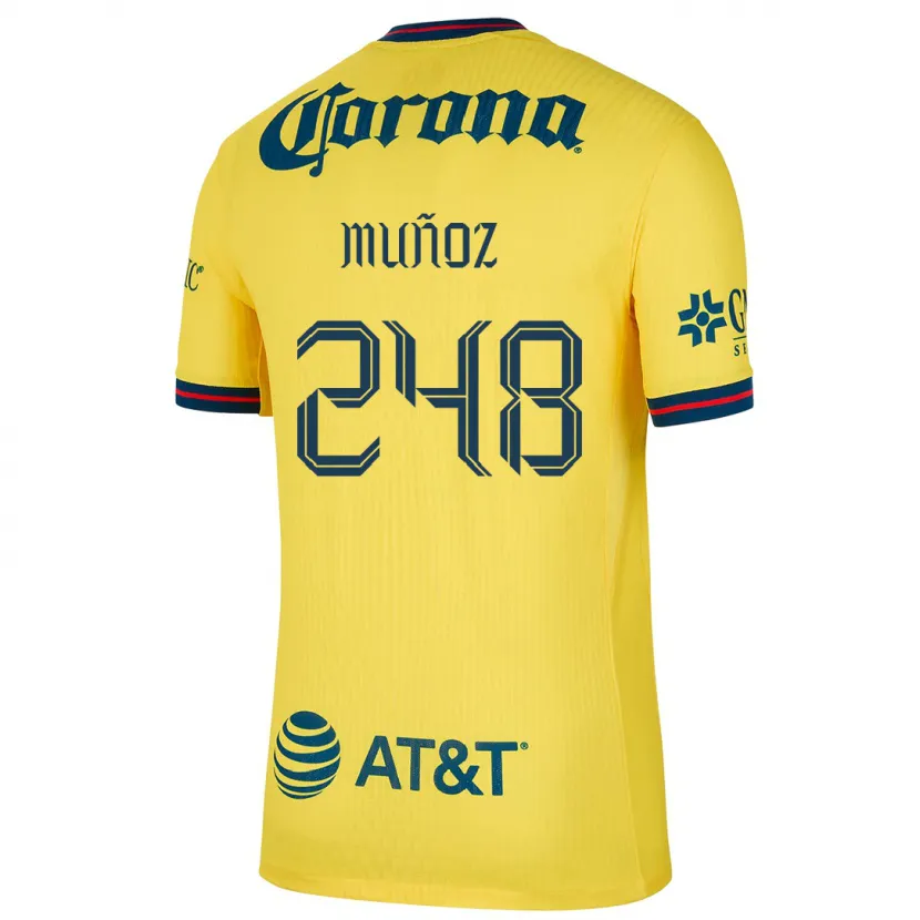 Danxen Pánské Diego Muñoz #248 Žlutá Modrá Domů Hráčské Dresy 2024/25 Dres