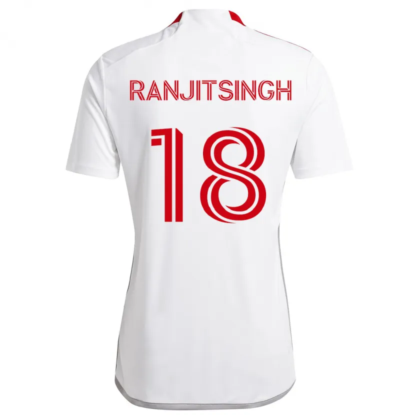 Danxen Pánské Greg Ranjitsingh #18 Bílá Červená Daleko Hráčské Dresy 2024/25 Dres